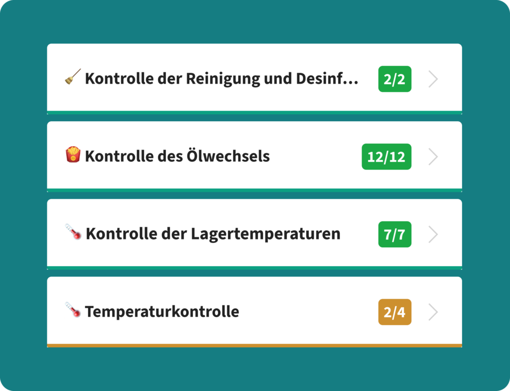 Digitale Checklisten für Multi-Filial-Gastronomiemarken