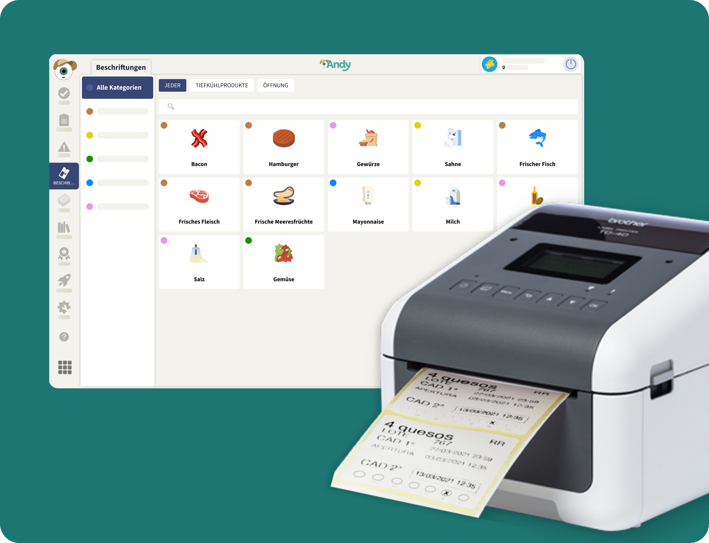 Software für die Lebensmitteletikettierung
